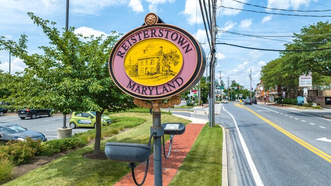 Historic Sign on Main Street in Reisterstown, MD